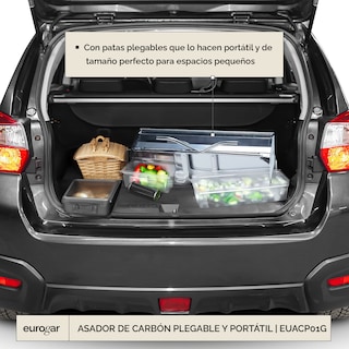Foto 2 | Asador De Carbón Plegable Y Portátil Euacp01g Eurogar