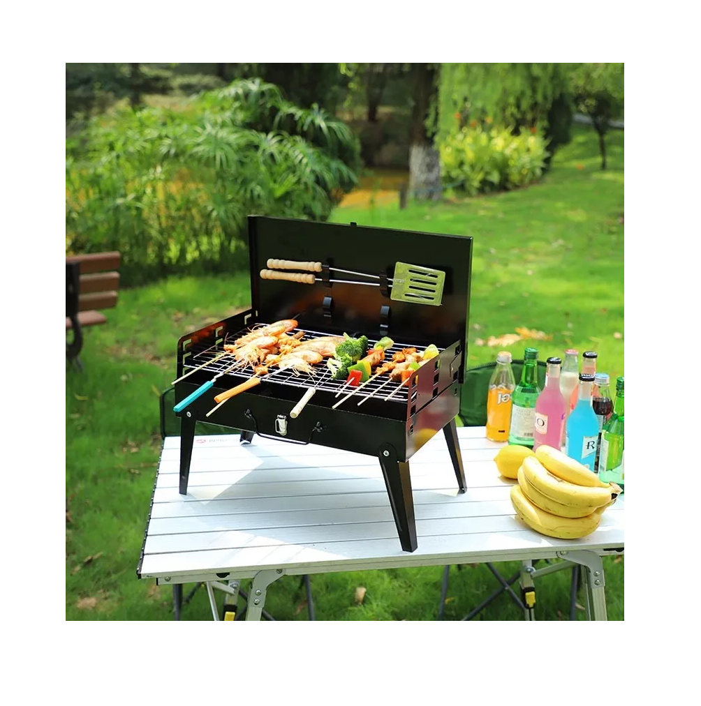 Foto 6 pulgar | Parrilla Asador Plegable con Accesorios Camping Portátil Negro