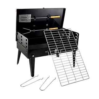 Foto 1 | Parrilla Asador Plegable con Accesorios Camping Portátil Negro