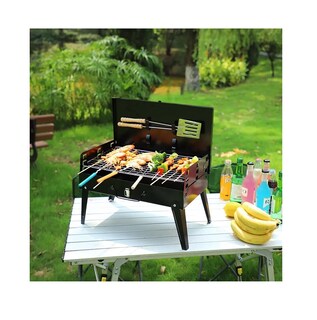 Foto 5 | Parrilla Asador Plegable con Accesorios Camping Portátil Negro