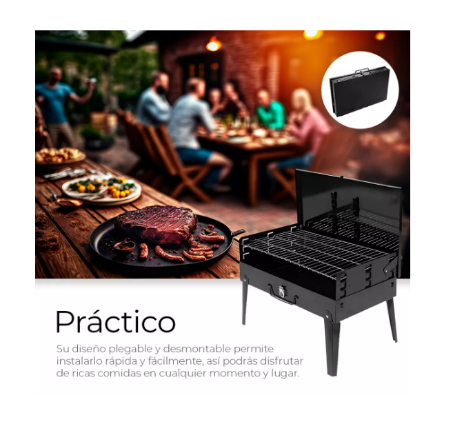 Foto 4 | Parrilla Asador Plegable Con Accesorios Camping Portátil Pro