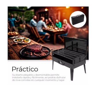 Foto 4 | Parrilla Asador Plegable Con Accesorios Camping Portátil Pro