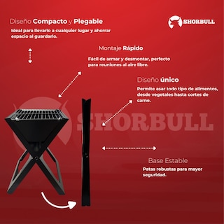 Foto 4 | Asador Portátil Plegable Shorbull