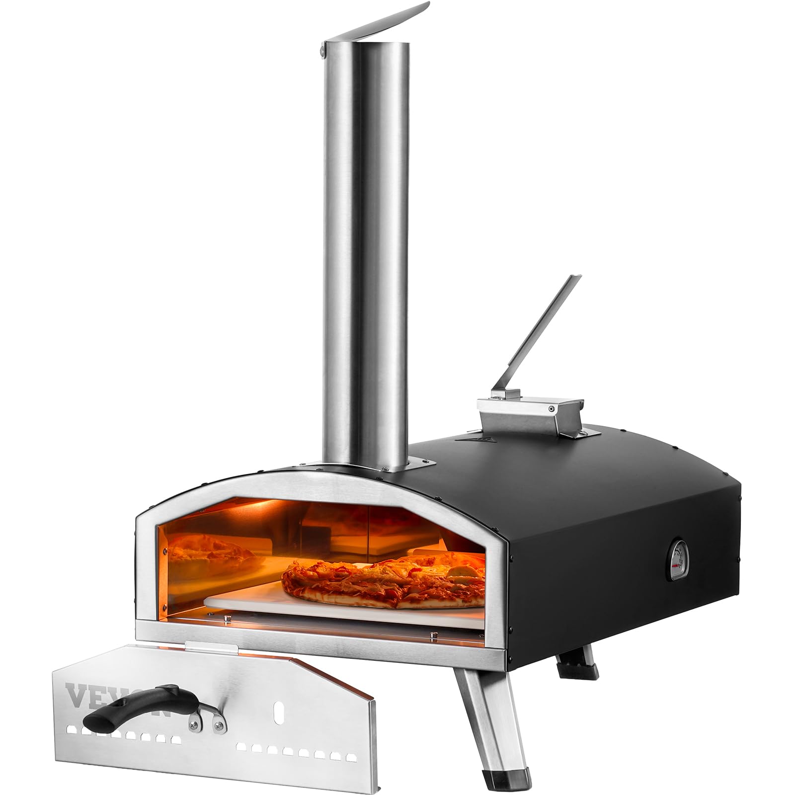 Foto 2 pulgar | Horno Para Pizza Vevor Outdoor De 12 Pulgadas A Leña Con Termómetro - Venta Internacional.