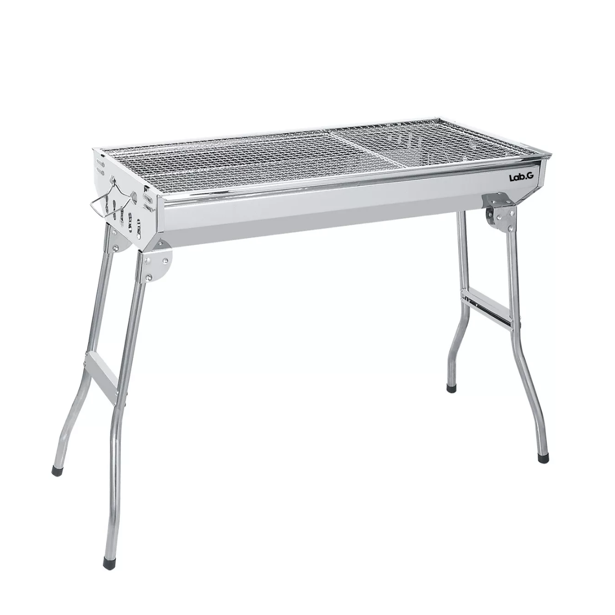 Asador De Carbon Parrilla Acero Inoxidable  Lab.g Plateado
