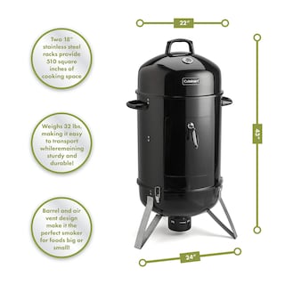 Foto 3 | Ahumador De Carbón Cuisinart Cos-118, Vertical, 18 Pulgadas Con 510 Pulgadas Cuadradas - Venta Internacional.