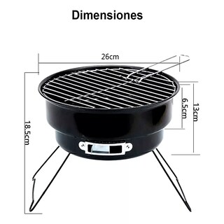 Foto 2 | Mini Parrilla Portátil Asador Plegable De Carbón Camping