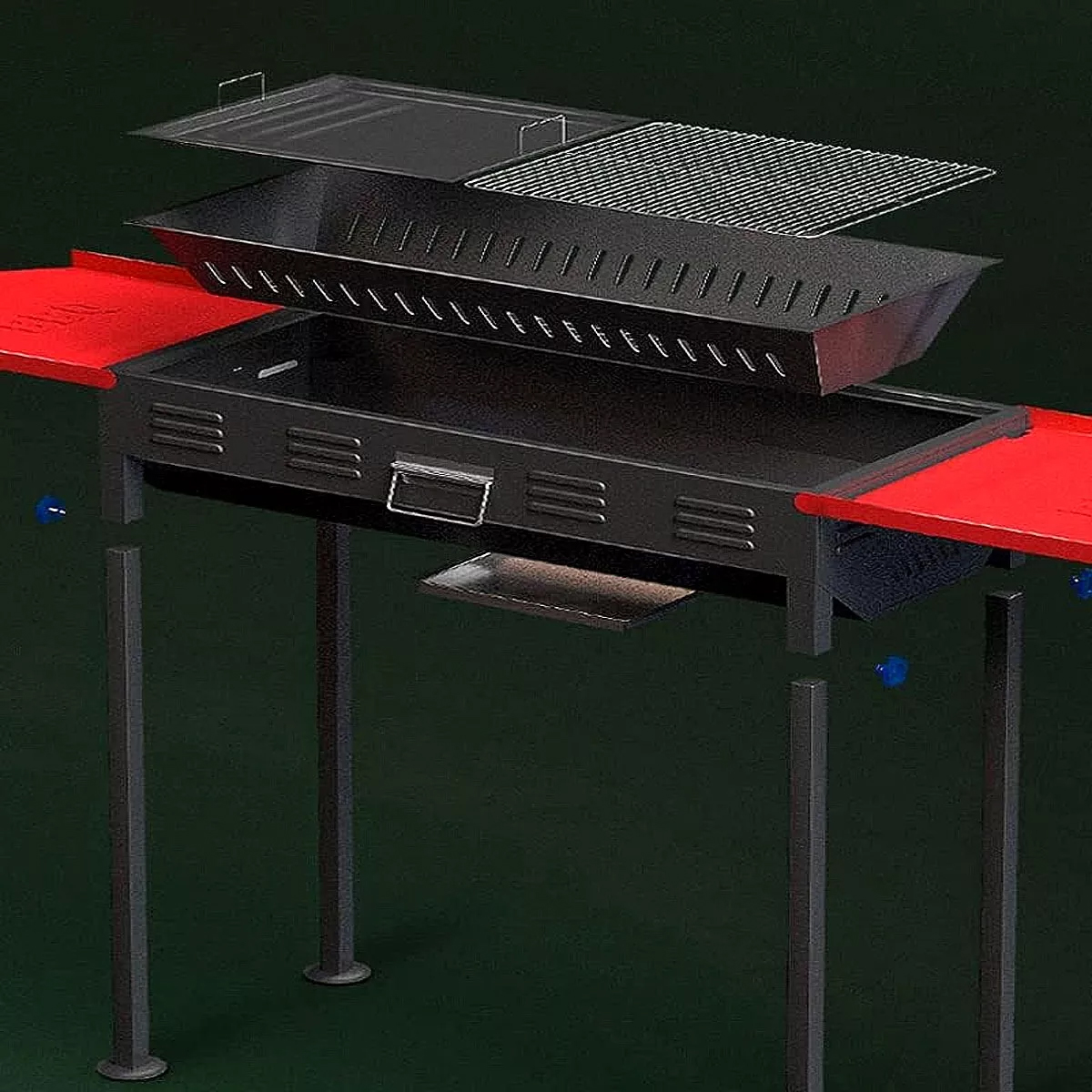 Foto 8 pulgar | Parrilla Portatil Asador De Carbon Plegable Al Aire Libre