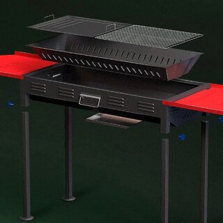 Foto 7 | Parrilla Portatil Asador De Carbon Plegable Al Aire Libre