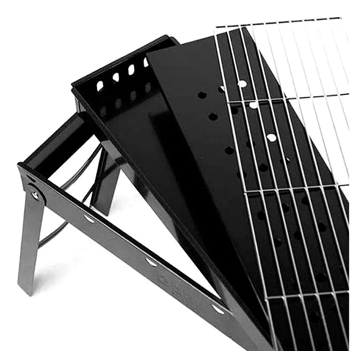 Foto 3 | Parrilla De Carbon Portatil Plegable Asador De Jardín Color Negro