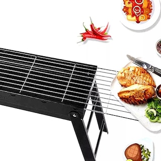 Foto 4 | Parrilla De Carbon Portatil Plegable Asador De Jardín Color Negro