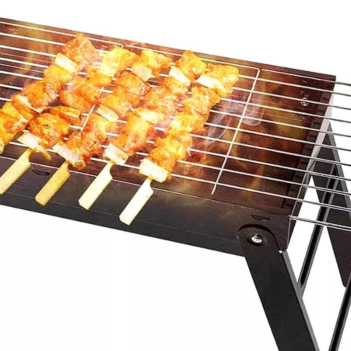 Foto 6 pulgar | Parrilla De Carbon Portatil Plegable Asador De Jardín Color Negro