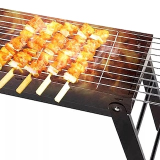 Foto 5 | Parrilla De Carbon Portatil Plegable Asador De Jardín Color Negro