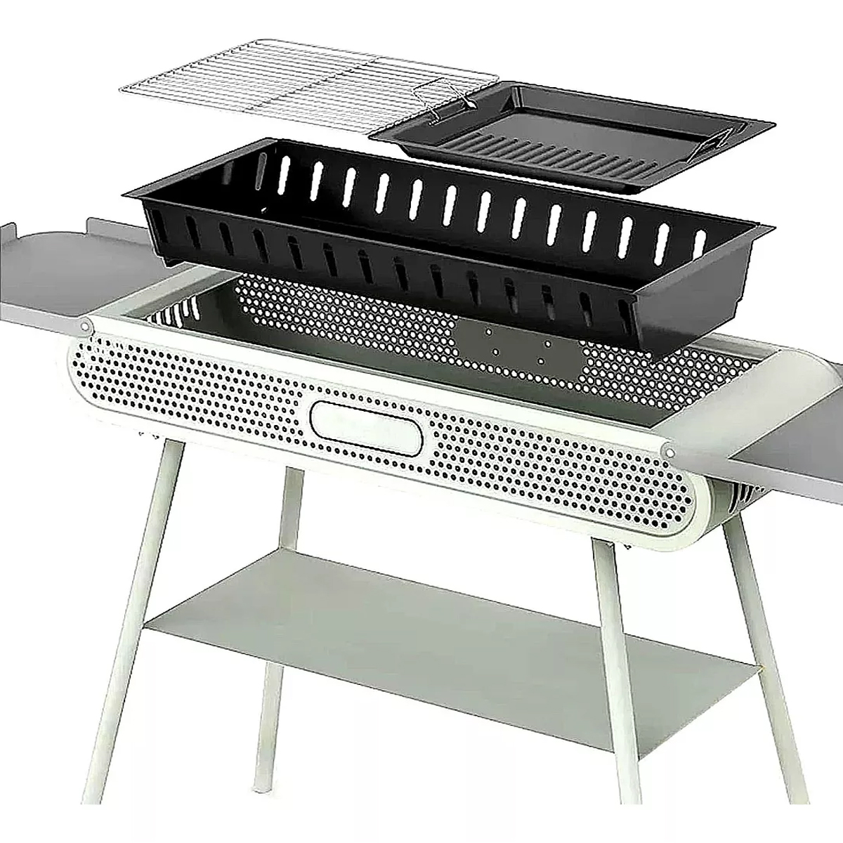 Foto 5 | Parrilla Asador De Carbon Plegable Portatil Camping Color Gris