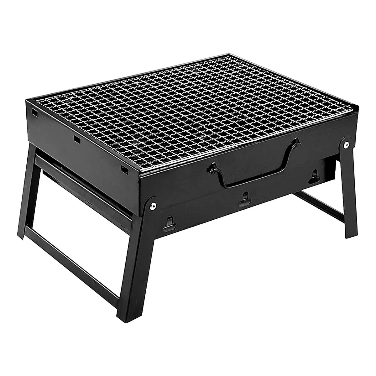 Foto 1 | Parrilla Plegable Asador De Carbón Portátil Jardín Camping Color Negro
