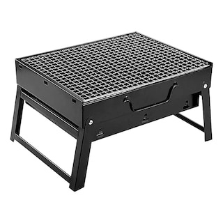 Foto 1 | Parrilla Plegable Asador De Carbón Portátil Jardín Camping Color Negro