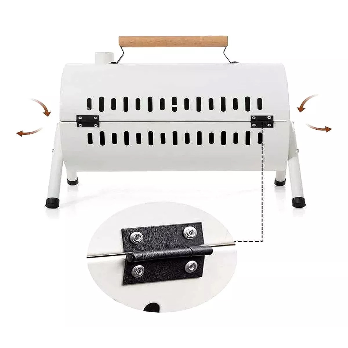 Foto 5 pulgar | Parrilla Plegable Asador De Carbón Doble Cara Portátil