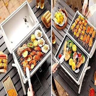 Foto 8 | Parrilla Plegable Asador De Carbón Doble Cara Portátil