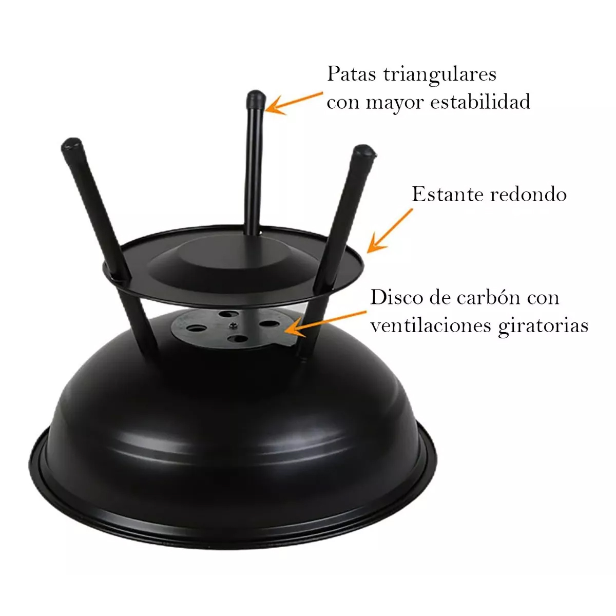 Foto 5 pulgar | Parrilla Plegable Asador De Carbón Aire Libre Portátil