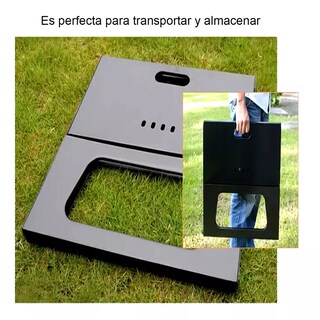 Foto 6 | Parrilla Asador Portatil Plegable De Carbon Camping Picnic Color Negro
