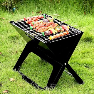 Foto 7 | Parrilla Asador Portatil Plegable De Carbon Camping Picnic Color Negro