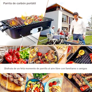 Foto 8 | Parrilla Portátil de Carbón Plegable Kitchenes Tapa Roja