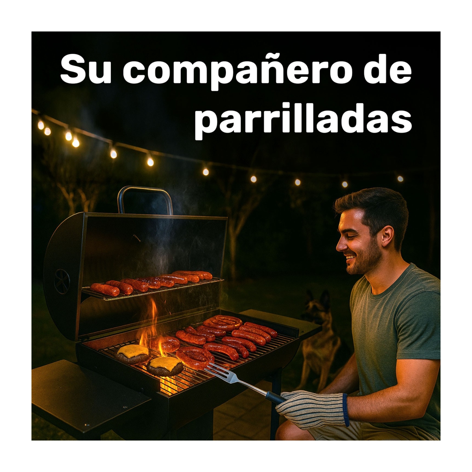 Foto 8 pulgar | Asador Carne Parrilla Carbon Bbq Movil Termometro Cenicero Jardimex