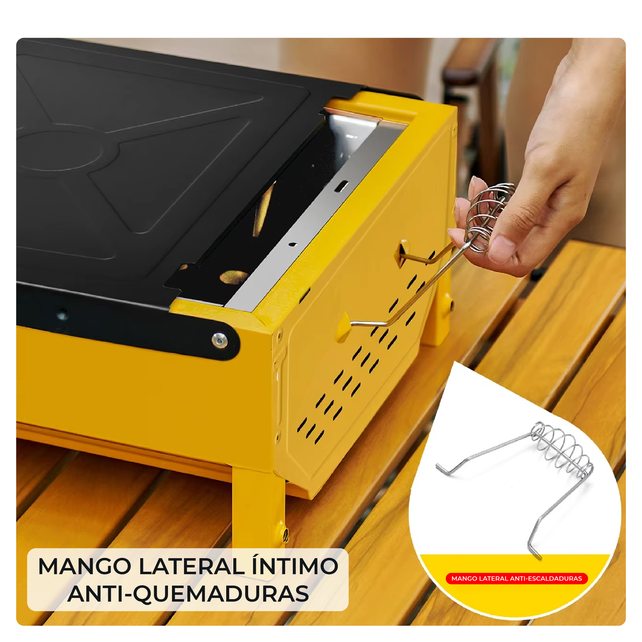 Foto 4 pulgar | Asador De Carbón Portátil Acero Inoxidable Parrilla Bbq Portátil Plegable