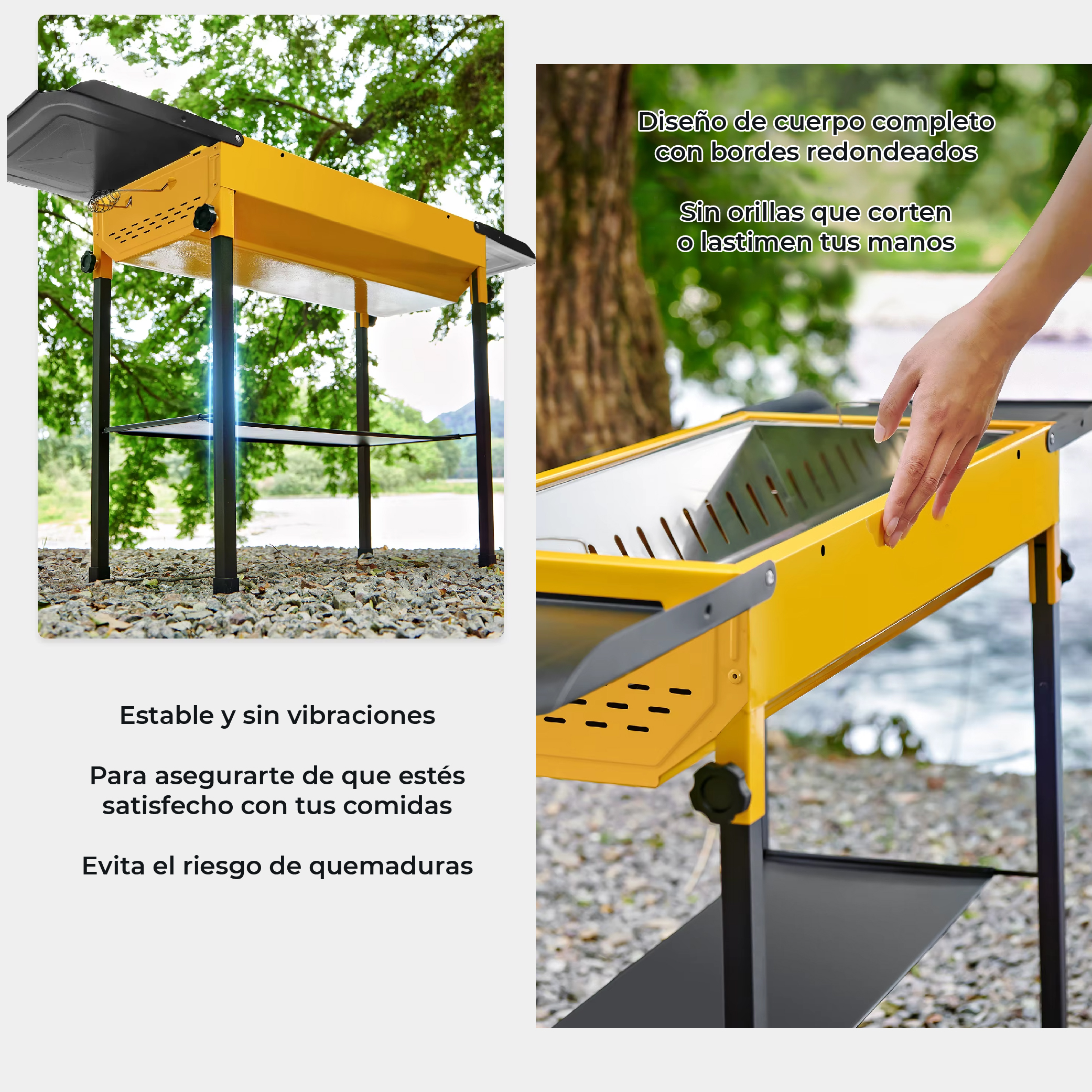 Foto 9 pulgar | Asador De Carbón Portátil Acero Inoxidable Parrilla Bbq Portátil Plegable