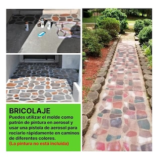 Foto 2 | Molde Concreto Estampado Molde Jardin Piedra Patio Negro
