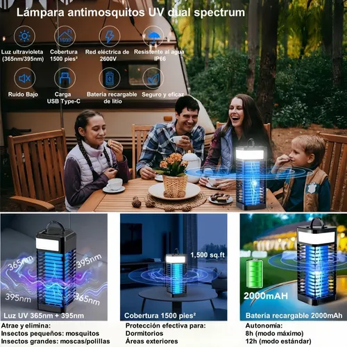 Foto 3 pulgar | Lámpara Mata Mosquitos Xtellar Impermeable USB Portátil