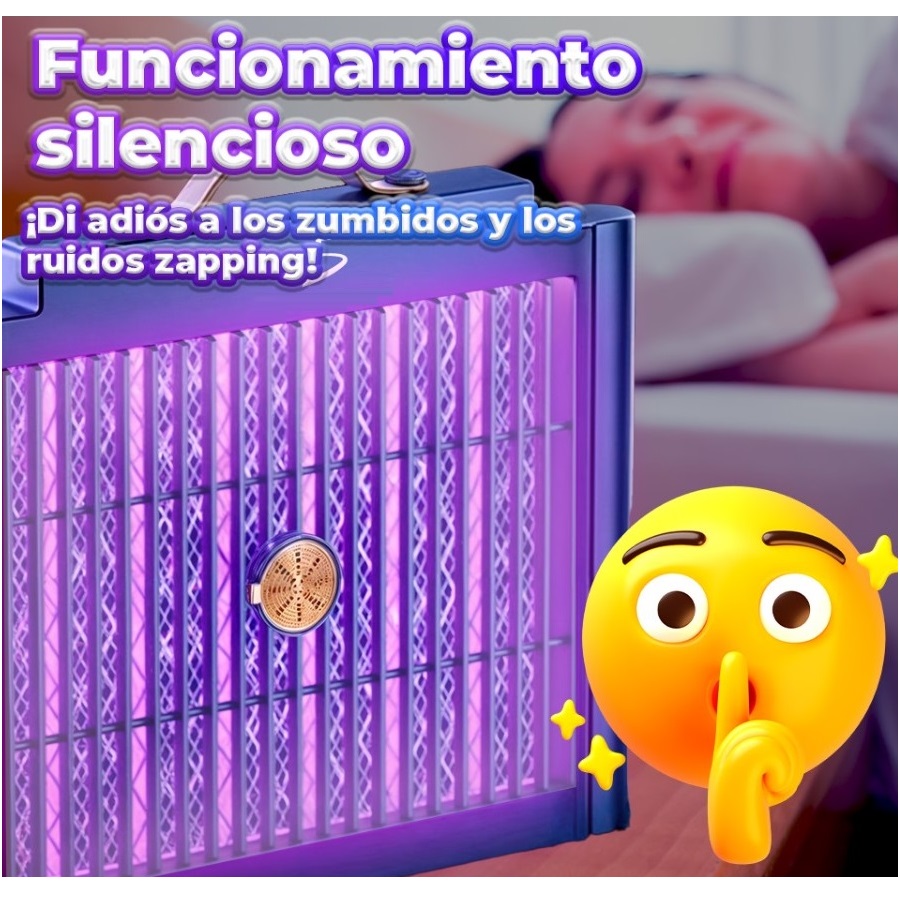 Foto 6 pulgar | Lampara Uv Trampa Anti Moscos Recargable Rectangular ''zapper''