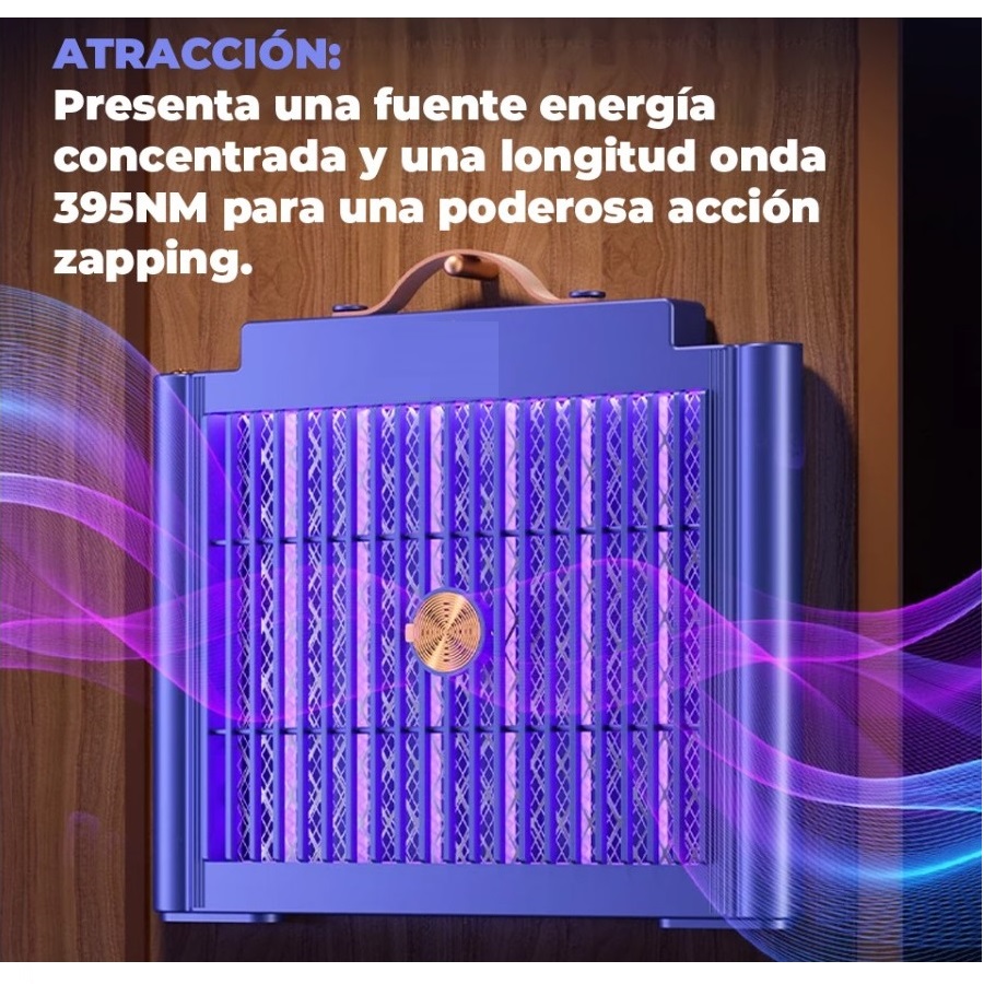 Foto 7 pulgar | Lampara Uv Trampa Anti Moscos Recargable Rectangular ''zapper''