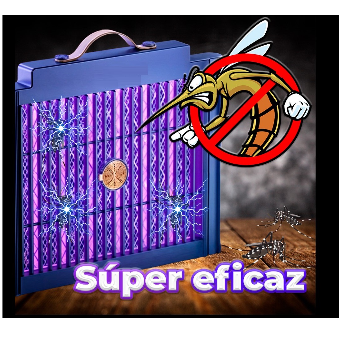 Foto 8 pulgar | Lampara Uv Trampa Anti Moscos Recargable Rectangular ''zapper''