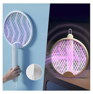 Foto 4 | Raqueta Eléctrica Mata Moscas Y Mosquitos Recargable Luz Led Blanco