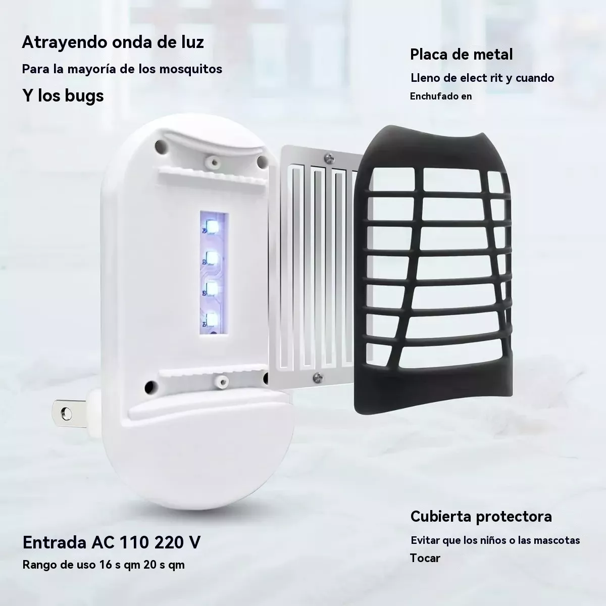 Foto 5 pulgar | 2 Unidades De Lámpara Mata Mosquitos Eléctrico Eo Safe Imports Esi-15272 Blanco