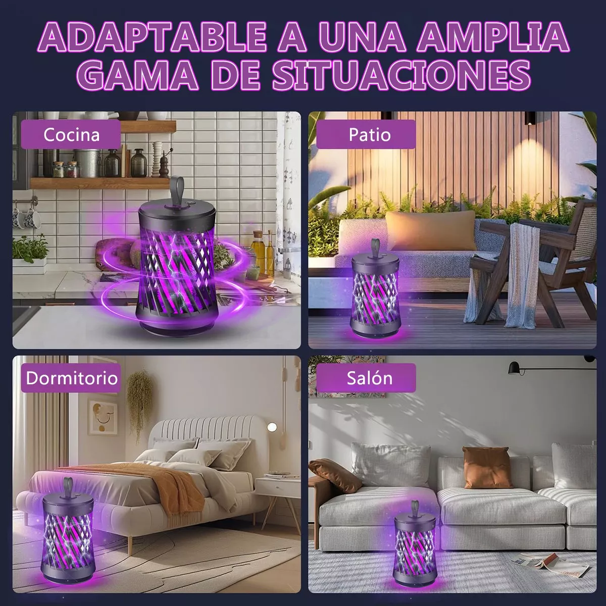 Foto 4 pulgar | Lámpara Repelente Eléctrica Impermeable 3000v Eo Safe Imports Esi-15271 Negro