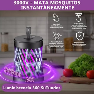 Foto 4 | Lámpara Repelente Eléctrica Impermeable 3000v Eo Safe Imports Esi-15271 Negro