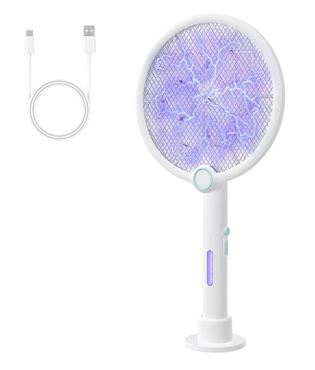 Foto 1 | Raqueta Eléctrica Recargable Mata Moscas Y Mosquitos Blanca