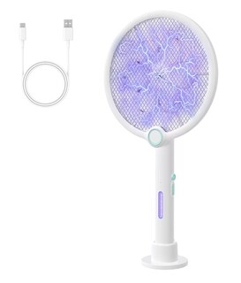 Foto 1 | Raqueta Eléctrica Recargable Mata Moscas Y Mosquitos Blanca