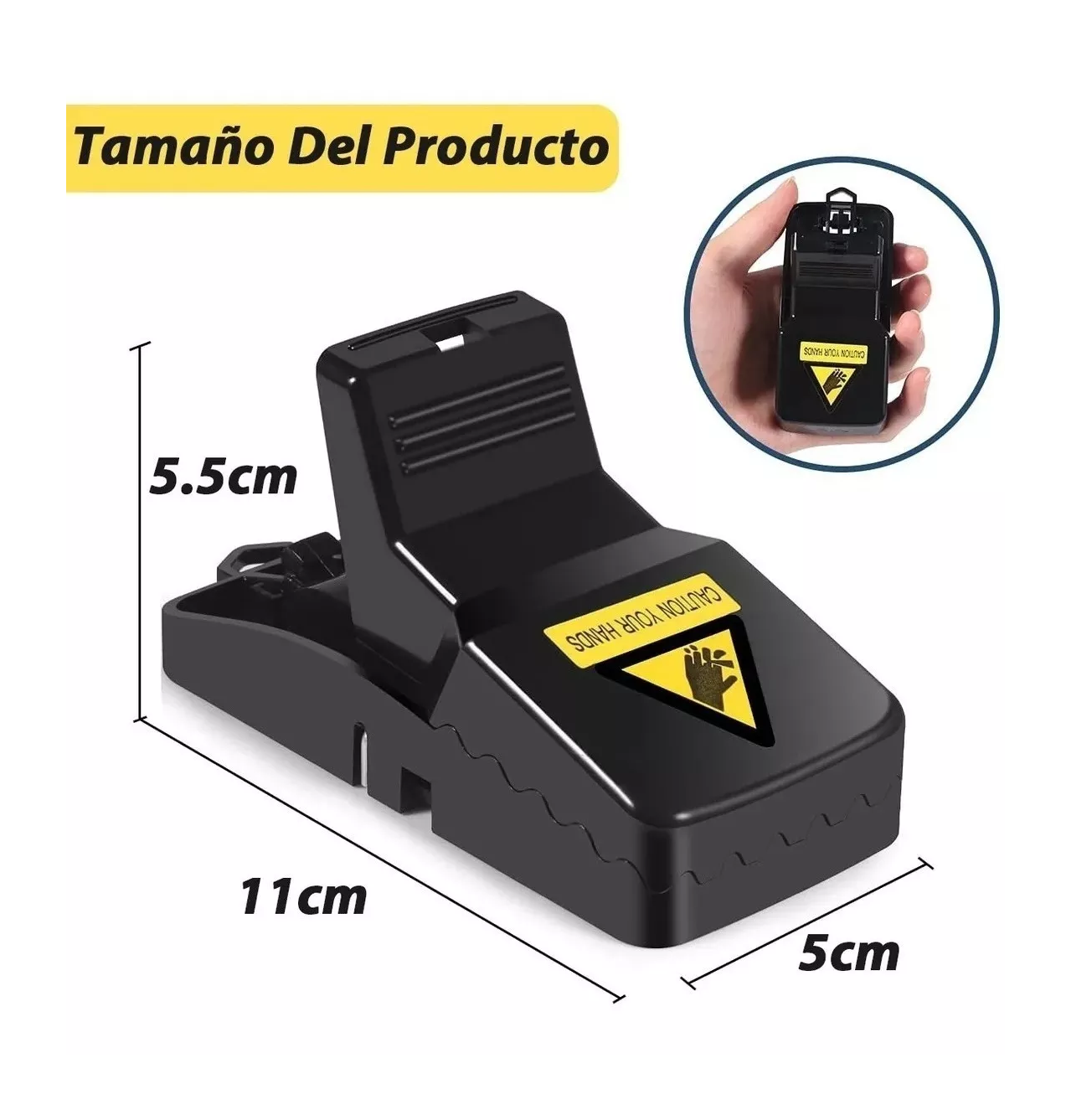 Foto 5 | Trampas para Ratones Belug Negras 4 Piezas