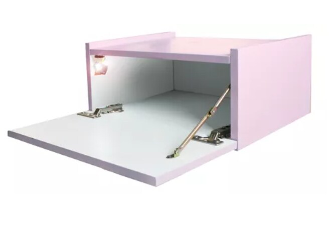 Buro Mesa Flotante De Noche Luz Led Niños Mariposa Rosa $1,289