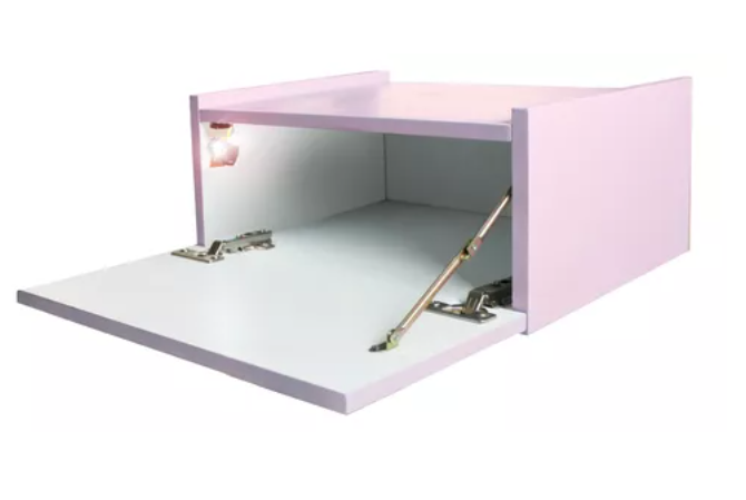 Foto 1 | Buro Mesa Flotante De Noche Luz Led Niños Mariposa Rosa