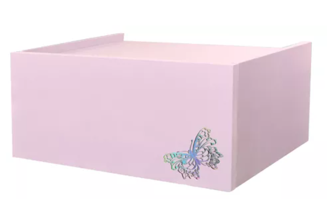 Foto 3 pulgar | Buro Mesa Flotante De Noche Luz Led Niños Mariposa Rosa