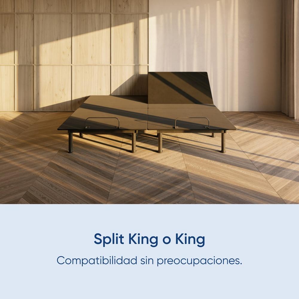 Foto 7 pulgar | Base Eléctrica para Cama Luuna Rise Lite Negra Split King Size con Control Alámbrico
