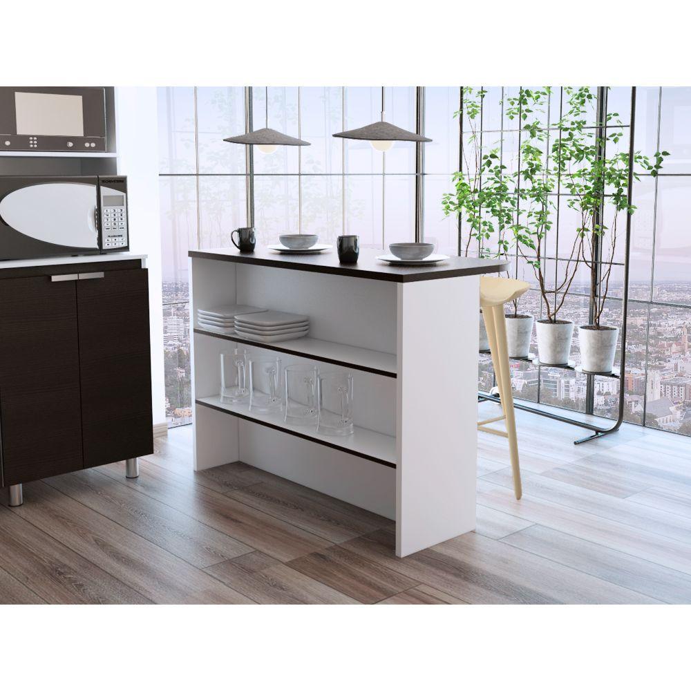 Foto 3 pulgar | Combo para Cocina Buror Incluye Gabinete Superior y Barra de Cocina Virtual Muebles