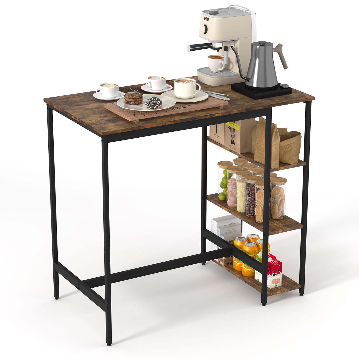 Mesa De Bar Furniturer Filgen Marrón 109 X 60 X 100 Cm
