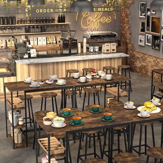 Foto 4 | Mesa De Bar Furniturer Filgen Marrón 109 X 60 X 100 Cm