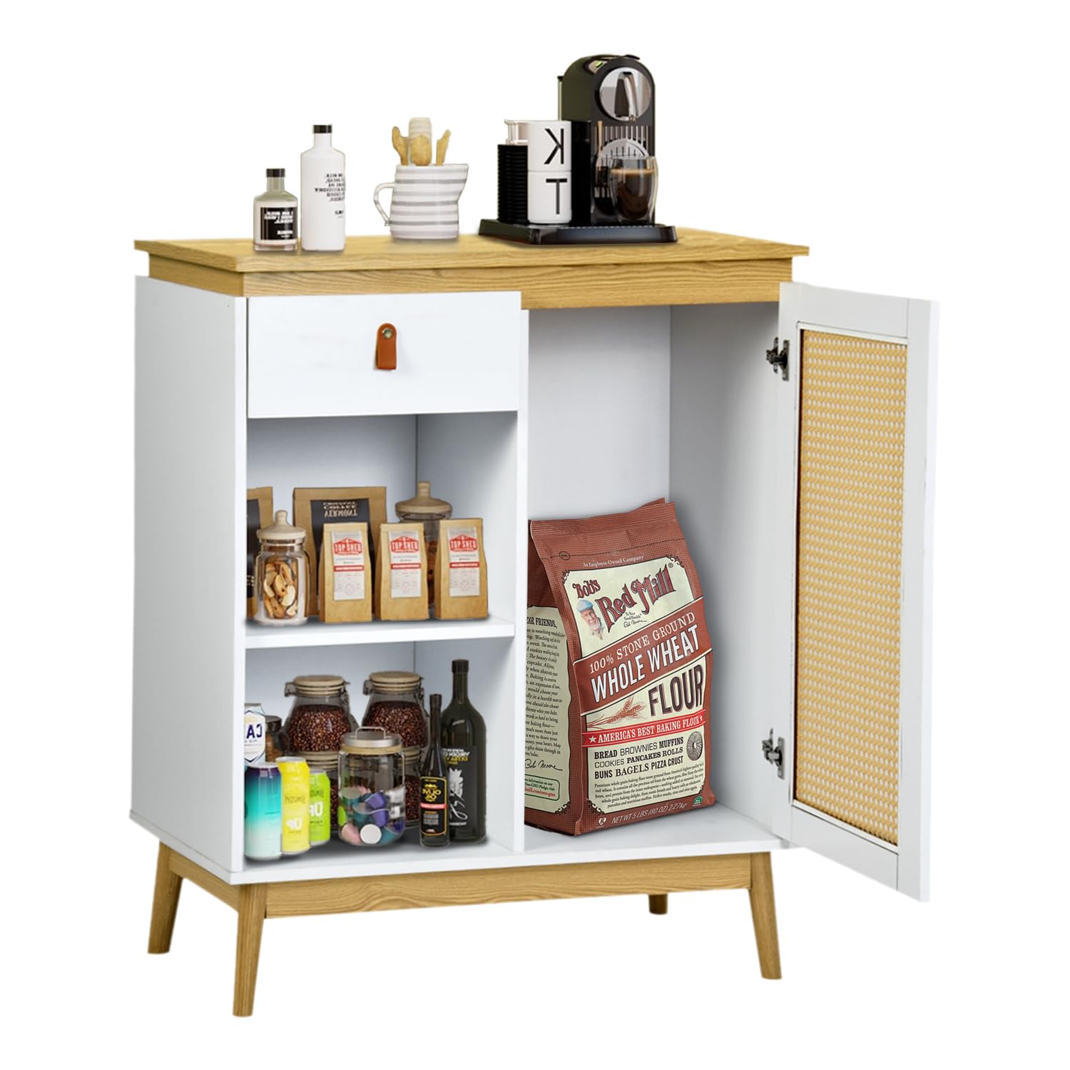 Foto 2 pulgar | Estantes De Cocina Furniturer Sorath Blanco 80 X 39 X 95 Cm