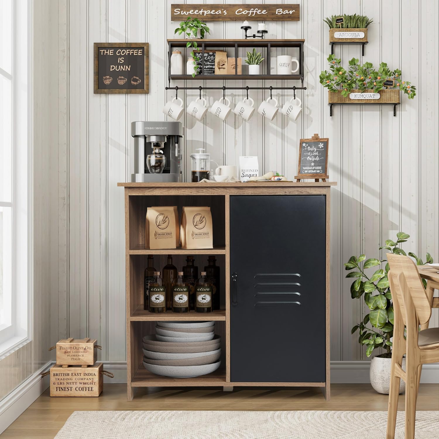 Foto 2 | Estante de Cocina Furniture Negro